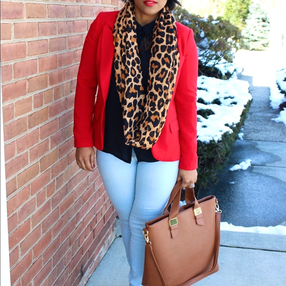 ❤️Red Single Breasted Blazer